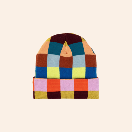 Patchwork Knit Beanie
