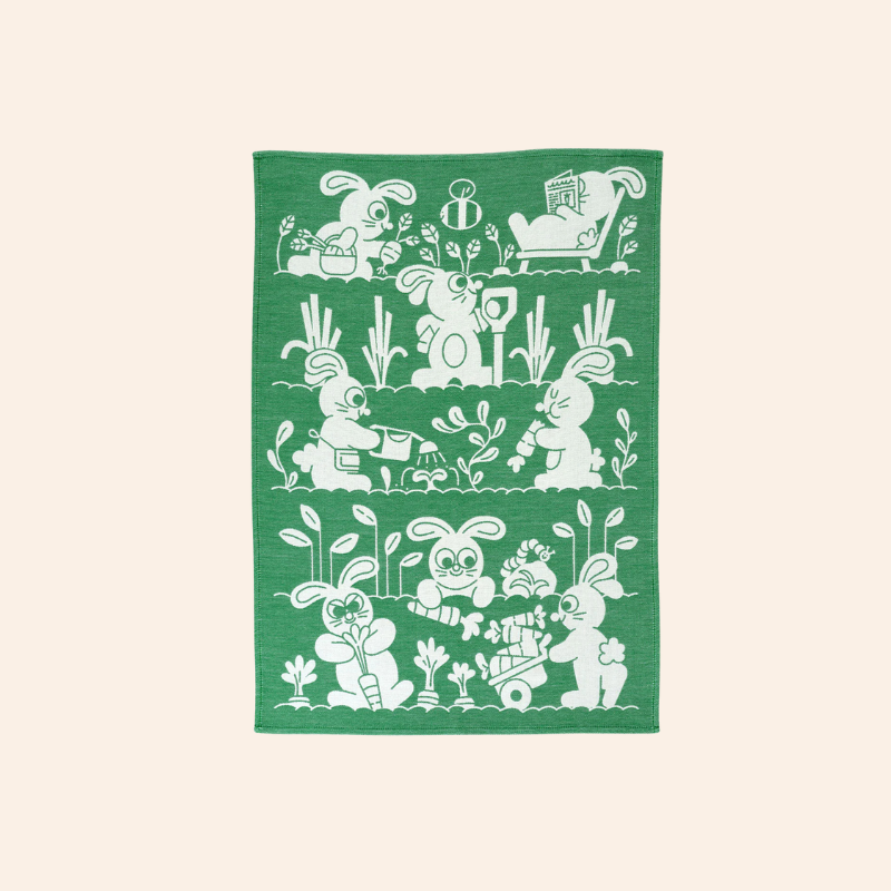 Tea Towel - Garden Rabbits