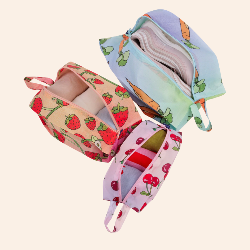 Baggu 3D Zip Set - Carrots & Berries