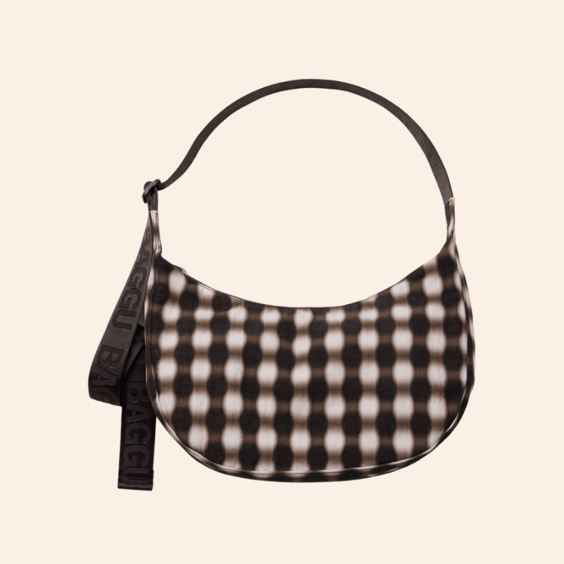Baggu Crescent Bag - Blurred Gingham