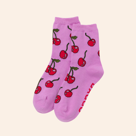 Baggu Crew Socks - Cherries