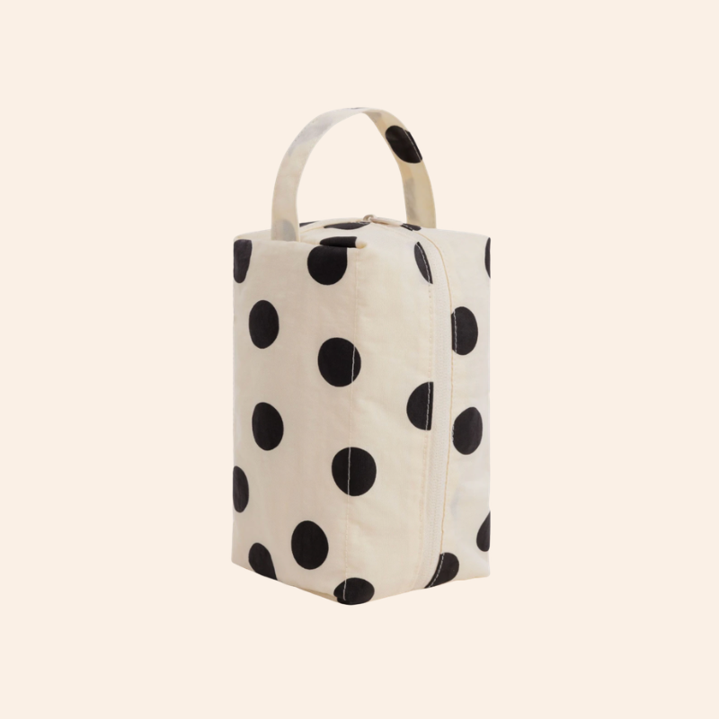 Baggu Dopp Kit - Cream/Black Polka Dot