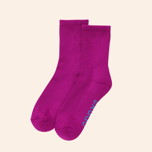 Baggu Ribbed Socks - Deep Fuschia