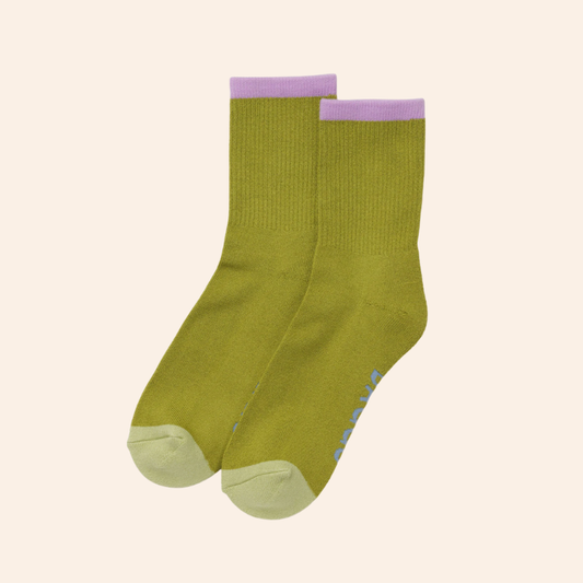 Baggu Ribbed Socks - Olive Mix