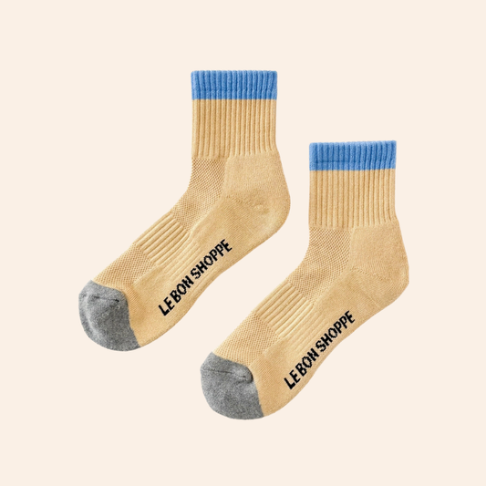 Colour Block Socks - Yellow Blue