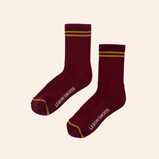 Boyfriend Socks - Cardinal