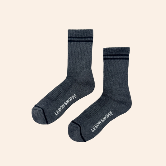 Boyfriend Socks - Charcoal