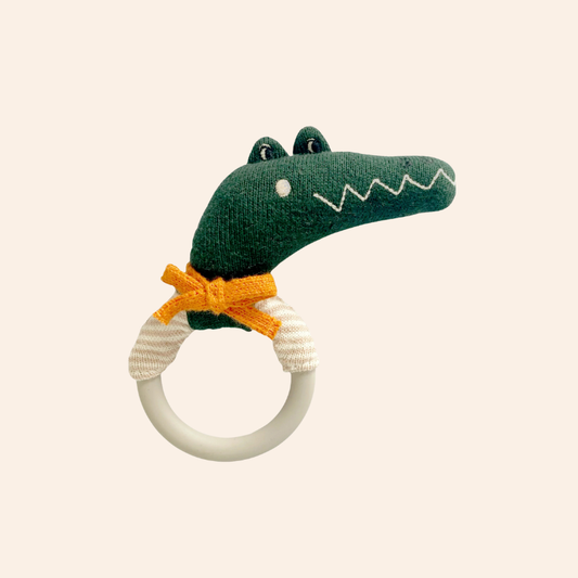 Teething Rattle - Crocodile