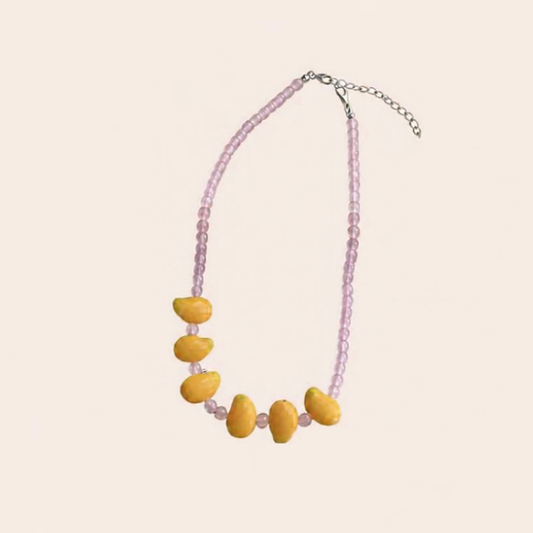 Beaded Fruity Necklace - Mango
