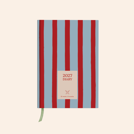 2027 Diary - Red/Blue Stripe