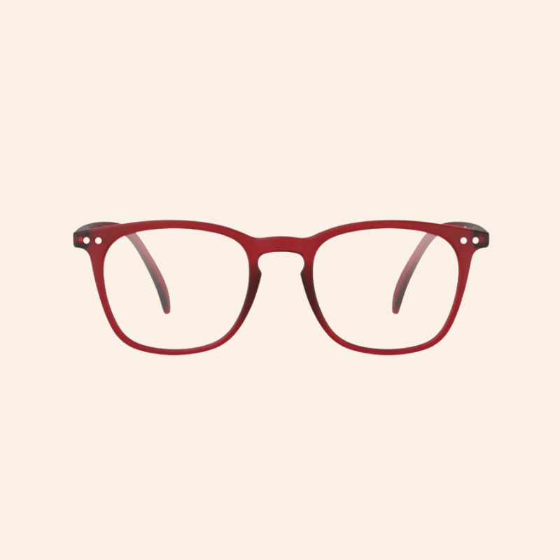 E Reading Glasses - Cherry Red