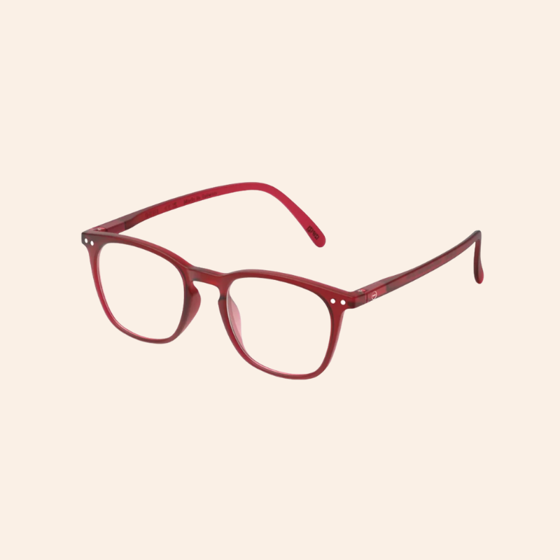 E Reading Glasses - Cherry Red