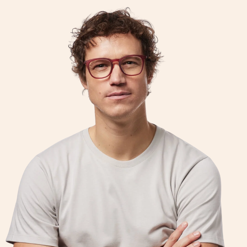 E Reading Glasses - Cherry Red