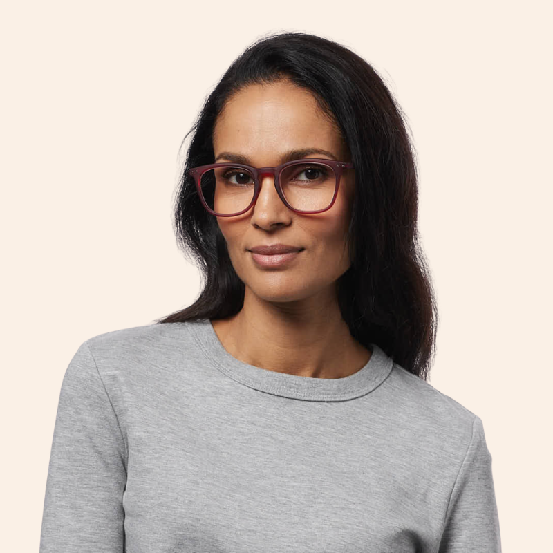E Reading Glasses - Cherry Red