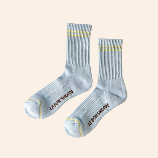 Boyfriend Socks - Pastel Sky