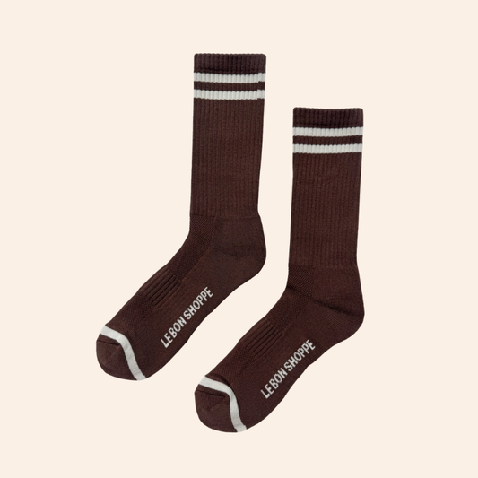 Extended Boyfriend Socks - Wood