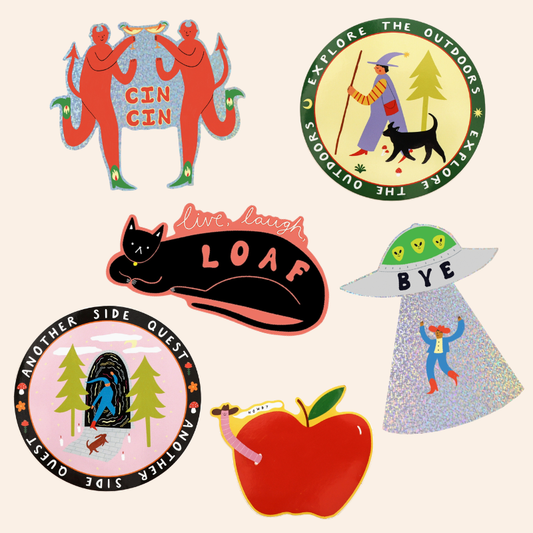Little Black Cat Stickers