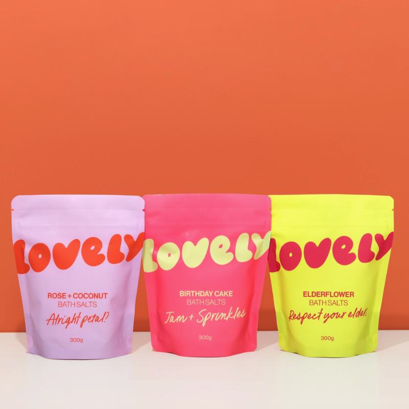 Lovely Skincare Bath Salts - Birthday Cake