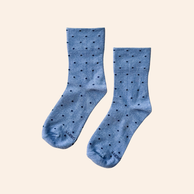 Polka Dot Socks - Blue/Navy