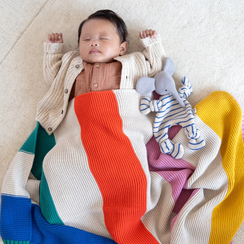 Sophie Home Blanket - Rainbow Stripe