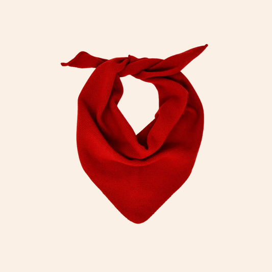 Triangle Neck Scarf - Ruby Red