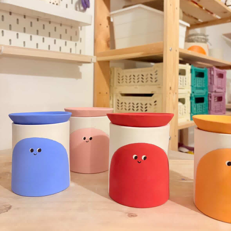 Ceramic Oil Burner - Single Smiley Blob
