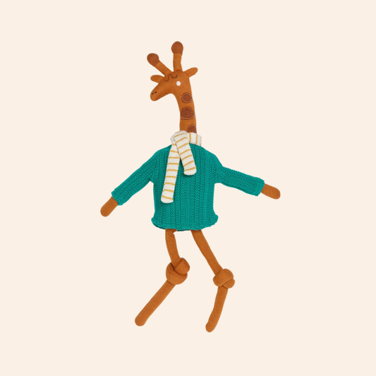 Cotton Knit Animal Ragdoll - Giraffe