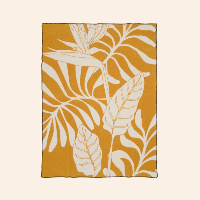 Wool Blanket - Mustard Leaf