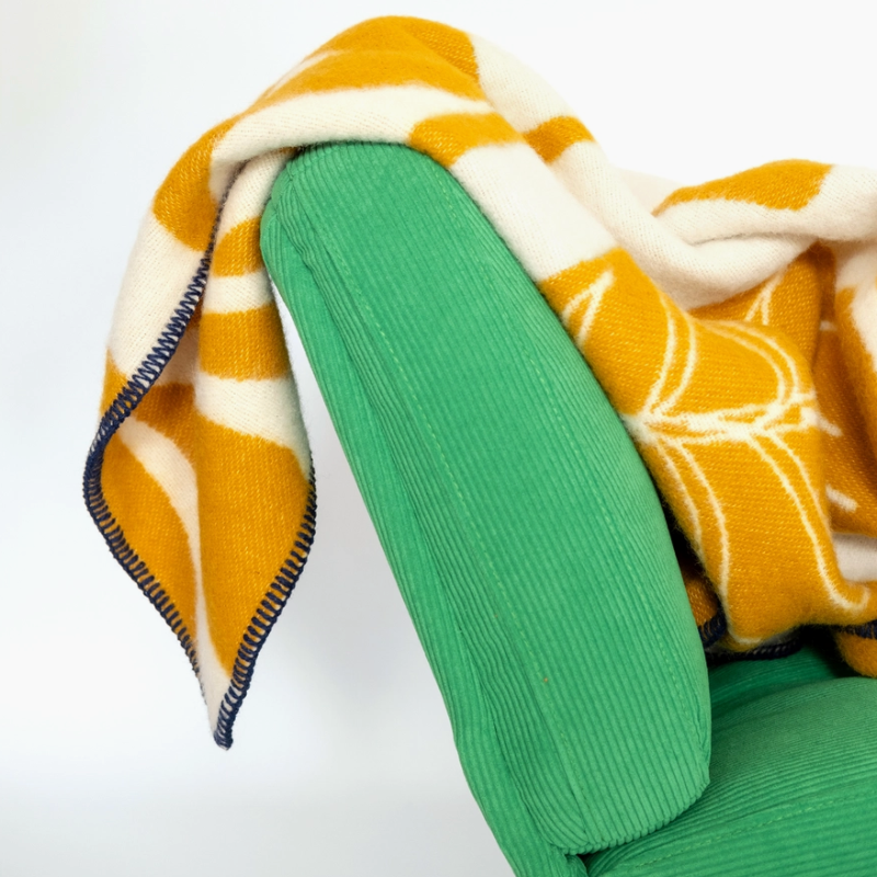 Wool Blanket - Mustard Leaf