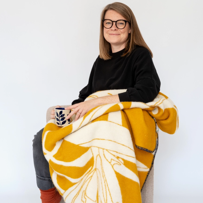 Wool Blanket - Mustard Leaf
