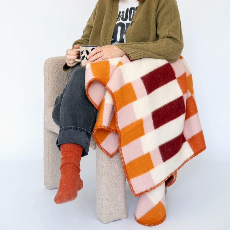 Wool Blanket - Studie Orange