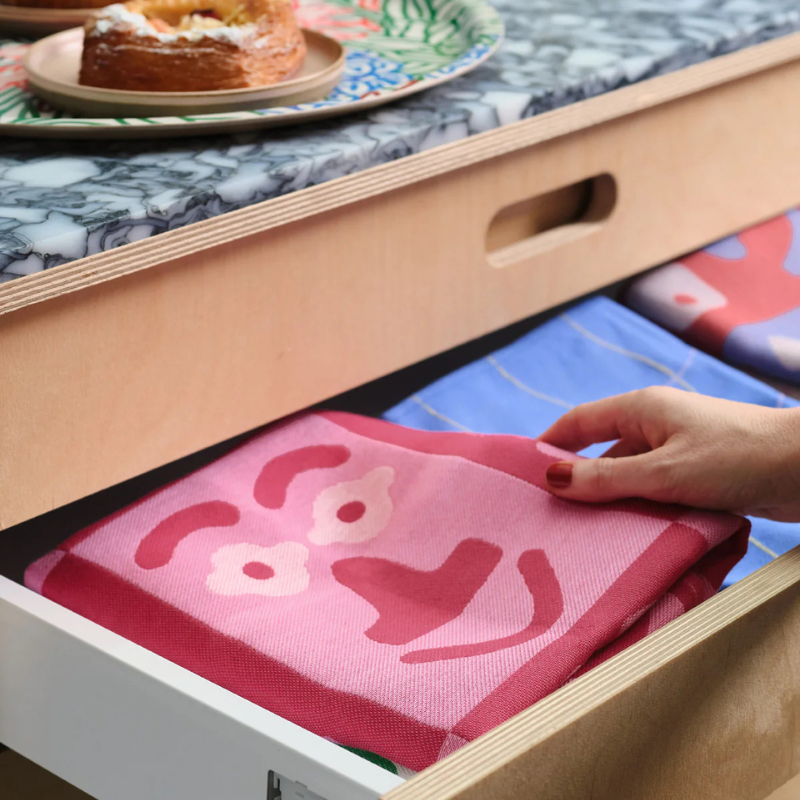 Tea Towel - Making Faces Pink