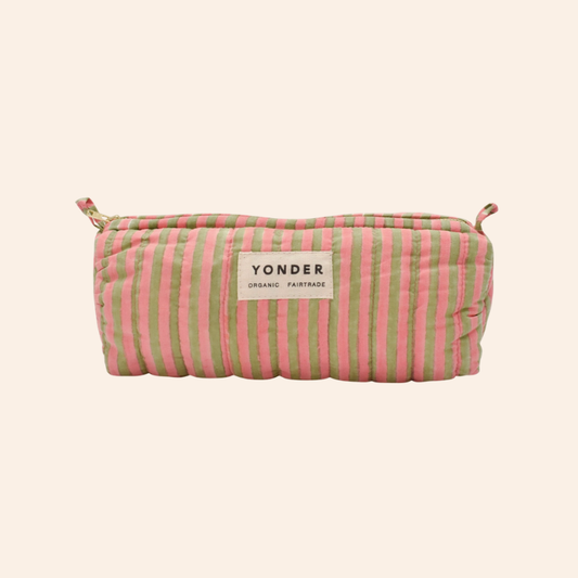Quilted Barrel Case - Candy Stripe