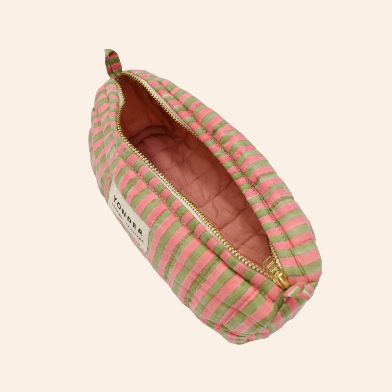 Quilted Barrel Case - Candy Stripe