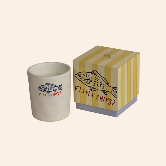 Ceramic Candle - Fish & Chips